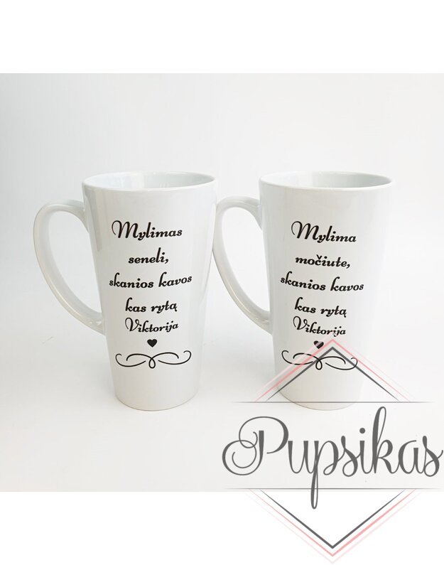 Latte puodeliai „Mylimiems seneliams“